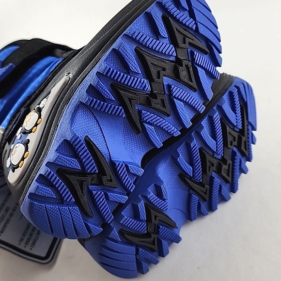 Icicles Blue Polar Penguin Youth Snow Waterproof Fleece Boots Lights Up Size 6 - Picture 10 of 14